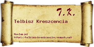 Telbisz Kreszcencia névjegykártya
